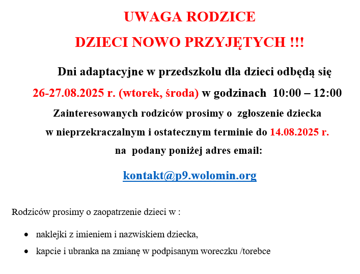 Zdjęcie: Ważne !!!  Ważne !!! Ważne !!!