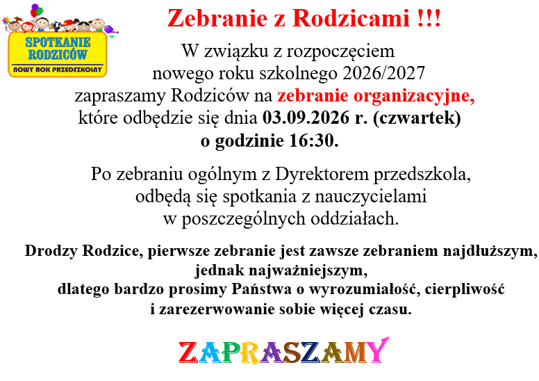 Zdjęcie: Zebranie z Rodzicami !!!
